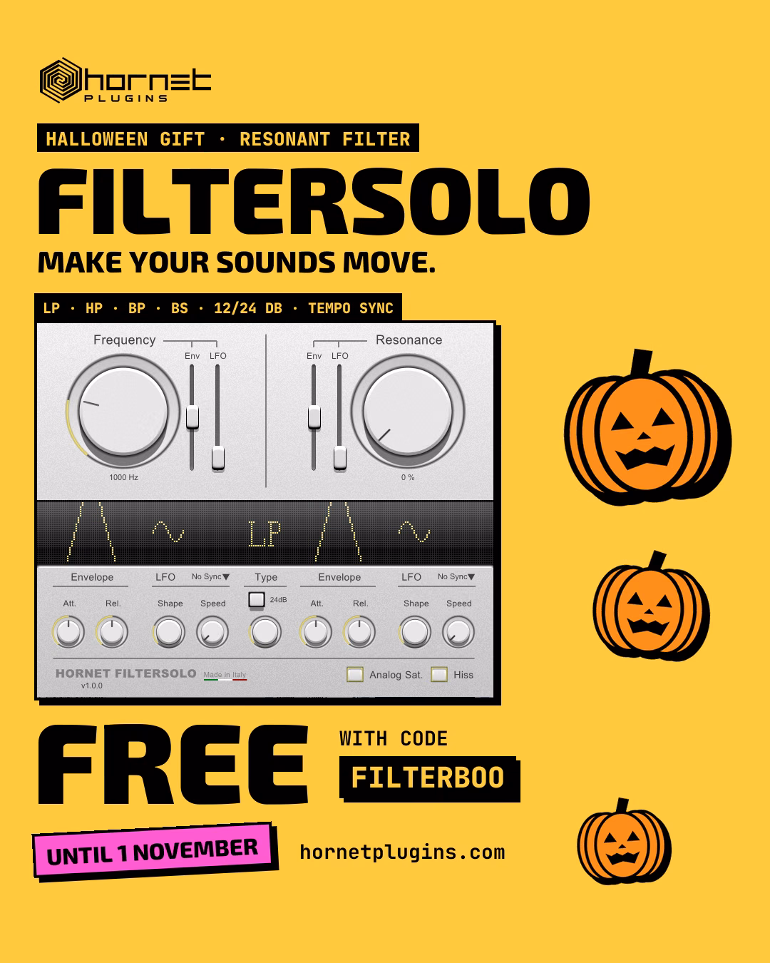 HoRNet FilterSolo Resonant Filter Is Free Until November 1