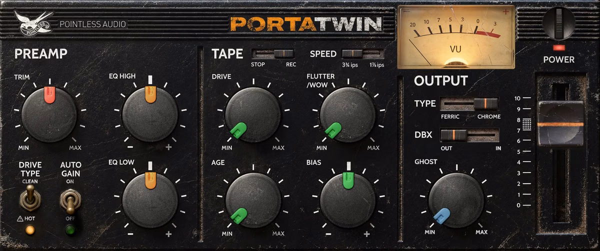 PortaTwin Free Cassette Tape Plugin by Pointless Audio
