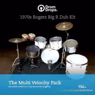 DrumDrops 1970's Roger's Big R Dub Kit Multi Velocity Pack [MULTiFORMAT]